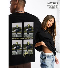 Футболка METRICA FORMULA ONE METRICA, 1 шт., размер 48-50, черный