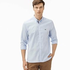 Рубашка LACOSTE Slim fit, размер T39, голубой