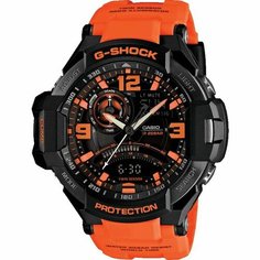 Наручные часы CASIO, черный, оранжевый