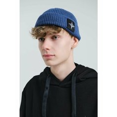 Шапка бини SEVERCLOTHING для мужчин и женщин, размер 54-58, Джинсовый