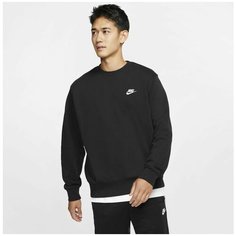 Свитшот спортивный NIKE NSW CLUB CRW FT HOODIE, размер L, , чёрный