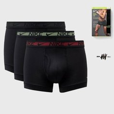 Трусы NIKE, комплект из 3 шт., размер XL, черный/синий/зеленый