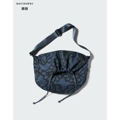Сумка Uniqlo, фактура матовая, черный, синий