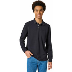 Поло Wrangler Men Polo Long Sleeves Shirt, размер S, черный