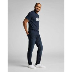 Футболка Lee Men Short Sleeve Wobbly Logo Tee, размер S, темнo-cиний