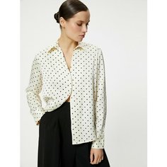 Рубашка KOTON, размер 38, серый