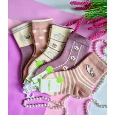 Носки 5 пар, размер 1-4 года, , микс 3 нет