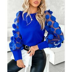 Блуза , размер XL, голубой Нет бренда