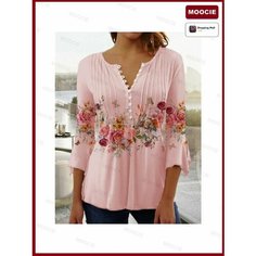 Рубашка MOOCIE, размер INT XL, рoзовый
