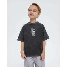 Футболка Gloria Jeans, размер 2-3г/98, темно-серый