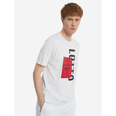Футболка спортивная Lotto CAMPO SQUARE T-SHIRT, размер S, белый меланж