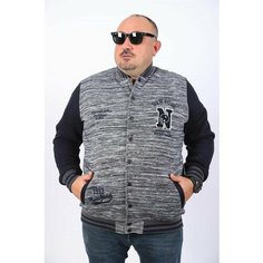 Толстовка MOCGRANDE, размер 6XL, , серый