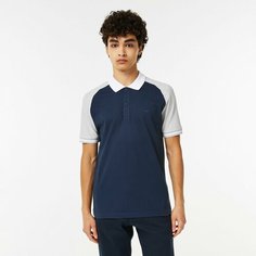 Поло LACOSTE, размер T3, темно-синий/белый