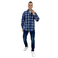 Рубашка WEST RIDER, размер M (ворот 39-40), cиний