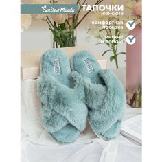 Тапочки Smile of Milady, размер 38/39, бирюзовый