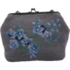 Сумка Королевство Птички & Бабочки, фактура зернистая, рельефная, серый