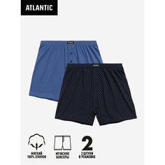 Трусы Atlantic 2MBX-059, комплект из 2 шт., размер 52/XXL, голубой/синий