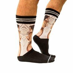 Носки , размер 43-47, черный, бежевый Sock MY Feet