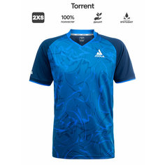 Футболка спортивная Joola Torrent, 1 шт., размер 2XS, синий/голубой