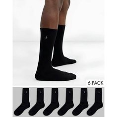 Носки CALVIN KLEIN, комплект, 6 пар, размер 40-46, черный
