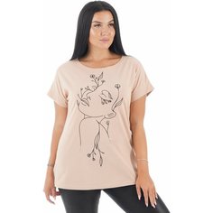 Футболка LOVETEX.STORE, размер 50, бежевый