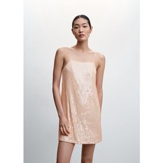 Платье MANGO Teia, размер 34, бледно-розовый