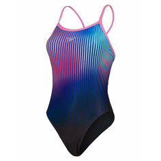 Купальник Speedo, размер 36, синий, розовый, черный
