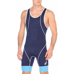Трико борцовское ASICS Wrestling Suit, размер 2XS, синий
