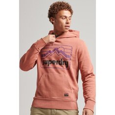 Худи Superdry, размер 2XL, , оранжевый