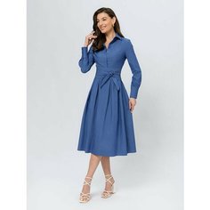Платье 1001dress Хлопок, размер XS, голубой