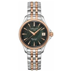 Наручные часы Certina Aqua, золотой, зеленый, серебряный