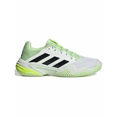 Кроссовки adidas Barricade 13, полнота F, размер 9 UK, белый-зеленый