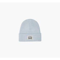 Шапка бини Levis Backpatch Beanie для женщин, размер OS, голубой Levis®