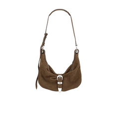 Сумка хобо MARGESHERWOOD Belted Hobo Medium, фактура зернистая, бархатистая, матовая, chestnut