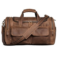 Сумка дорожная , 24 л, 46х26х20 см, ручная кладь, коричневый Nip Mens bag