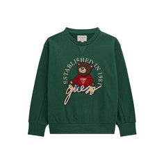 Джемпер GUESS OVERSIZE LS ACTIVE TOP, размер 6, , зеленый