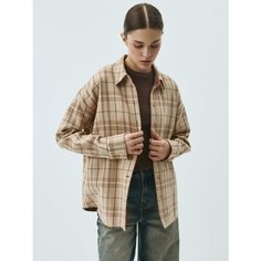 Рубашка Sela, размер M/L INT, серый графичный принт