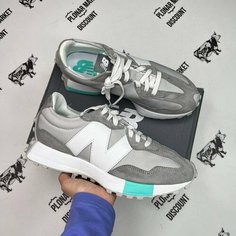 Кроссовки New Balance 327, размер 44 eu / 10 US / 28 см, серый/голубой