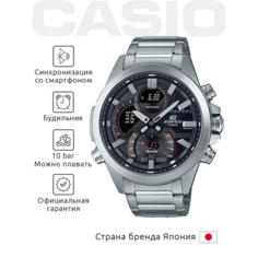 Наручные часы CASIO Edifice, черный, серебряный, красный