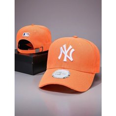 Бейсболка мужская NY для мужчин и женщин, размер 55/60, оранжевый/белый Без бренда