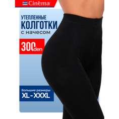 Колготки Cinema черные из микрофибры 300 den, 300 den, размер 5, nero