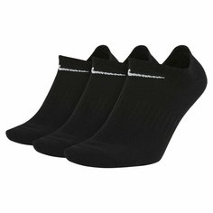 Носки NIKE Everyday Lightweight Training No-Show Socks, комплект, 3 пары, размер 42-46, черный