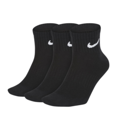 Носки NIKE Everyday Cushioned Ankle, комплект, 3 пары, размер 38-42, черный