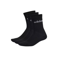 Носки adidas Linear Crew Cushioned Socks 3PP, комплект, 3 пары, размер XS INT, black/white