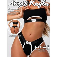 Комплект нижнего белья A&K Нижнее белье, размер 40-46, черный