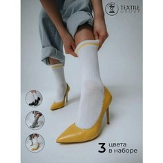 Носки NL Textile Group, комплект, 3 пары, размер 23-25, серый