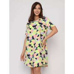Сорочка Style Margo, размер 48, розовый, зеленый, синий, желтый, голубой