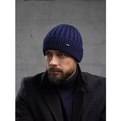 Шапка бини ALEKON для мужчин, размер 54-60, темно-синий Алекон