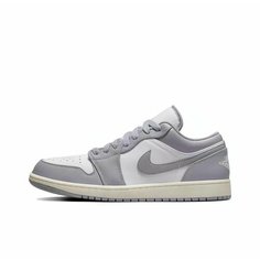 Кроссовки NIKE Air Jordan 1 Low, размер 24 СМ, серый/белый