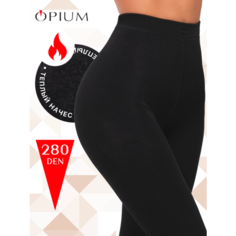 Колготки Opium черные с термоэффектом 280 den, 280 den, размер 2, nero